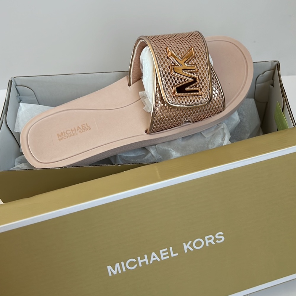 Michael Kors Palmer Slide Net Mesh Rosegold - image 2